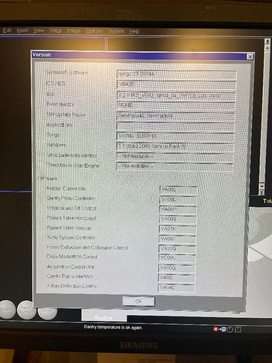 2006 Siemens Sensation 64 CT Scanner with NEW tube (only 520 Scand Seconds)