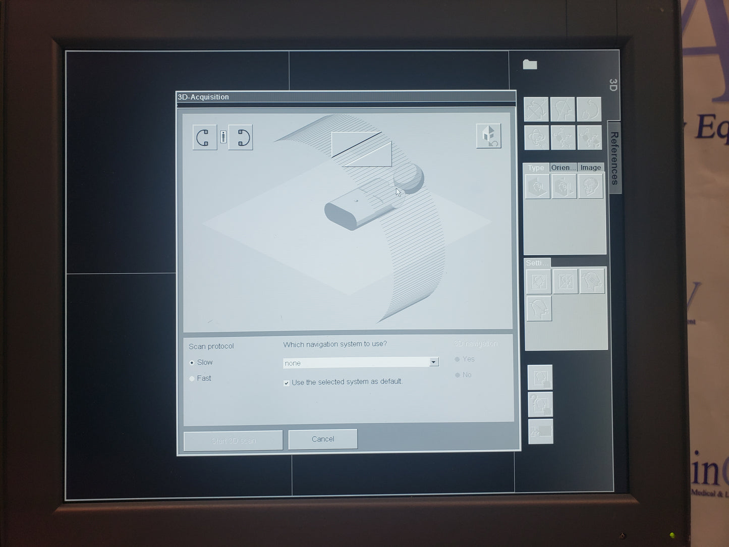 Siemens ARCADIS Orbic 3D 2008  with 190º orbital movement. BrainLAB NaviVIsion