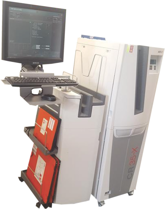 Agfa CR-35X Digitizer with 4 Cassettes and Work Station