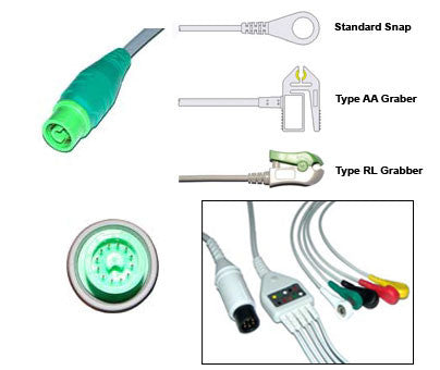 Fukuda Denshi Ecg Cable With Leads