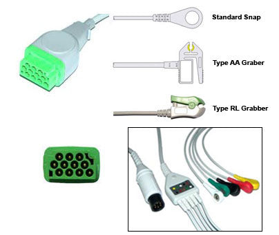 Ge Marquette Dash Pro Solar Ecg Cable With Leads