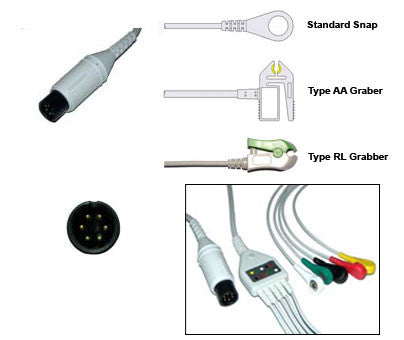 Ge Marquette Pro1000 Ecg Cable With Leads