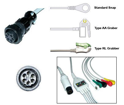 Ge Medical 2020 2110 2120 2 Ecg Cable With Leads