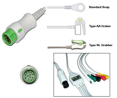 Mindray Pm5000 6000 Ecg Cable With Leads