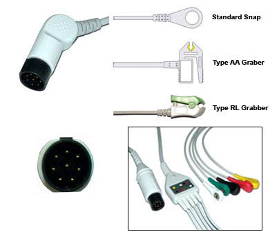 Nihon Kohden Oec Series Ecg Cable With Leads