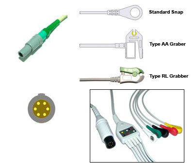 Petas Kma160R 165R 260R 250 Ecg Cable With Leads