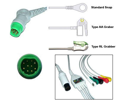 Siemens Sirecust Ecg Cable With Leads