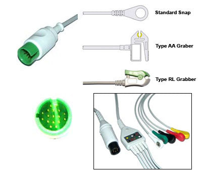 Spacelabs Ultraview Ecg Cable With Leads