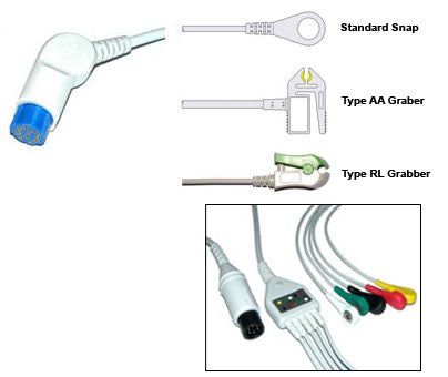 S&W Artema Diascope Ecg Cable With Leads