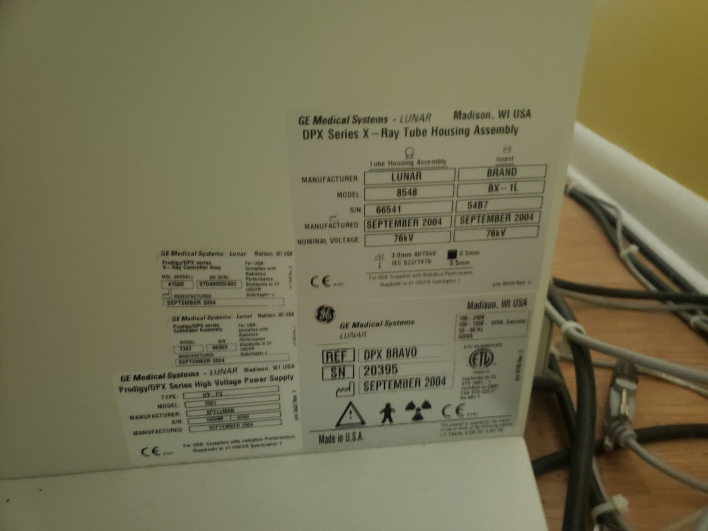 GE Lunar BX-1L Ref DPX Bravo Bone Densitometer - 2004