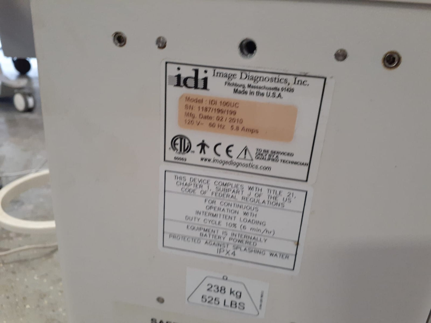IDI  ELECTRIC  FLUOROSCOPY - UROLOGY - C-ARM - IMAGING TABLE