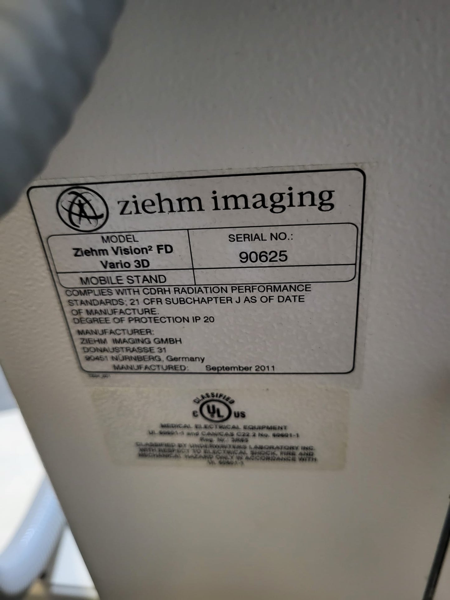 Ziehm Vision Vario 3D with Flat Pannel Detector FD - 2011