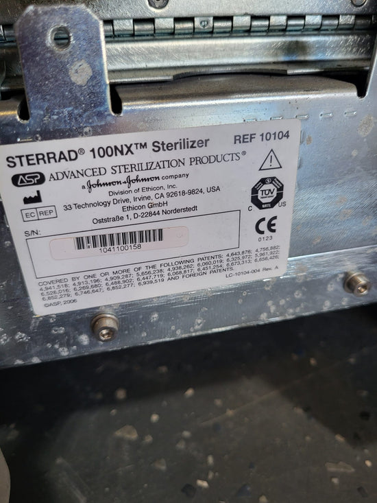 Johnson & Johnson ASP Sterrad 100NX Plasma Sterilizer CERTIFIED / PM READY